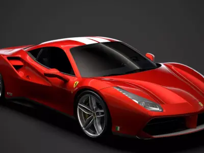 Ferrari 488 GTB The Schumacher 2018 3D model