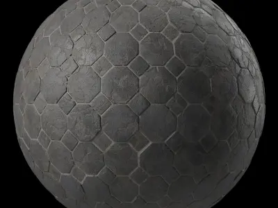 Pavement Materials 50- Diamond Tile Stone Paving  Sbsar Seamless Texture