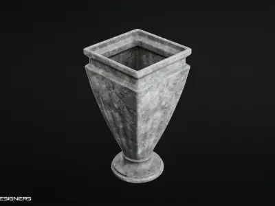 Square Garden Urn   3D model
