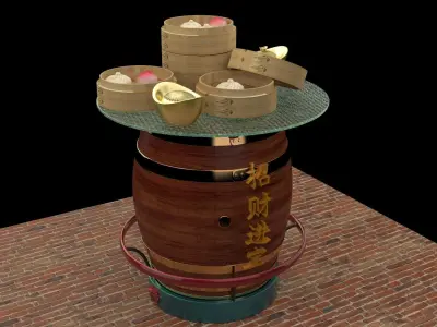 Chinese dim sum 3D model