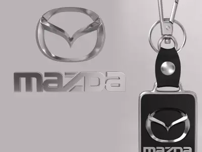 Mazda car logo keychain 3d model  3D model