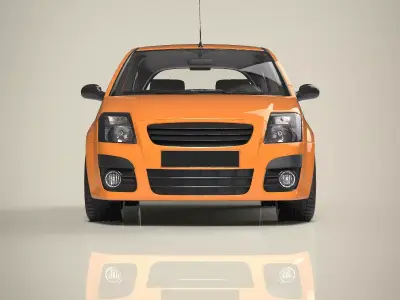Hatchback car 3D model 2
