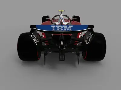 F1 Ferrari SF-25 Low-poly 3D model