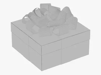Christmas gift box 03 3D model
