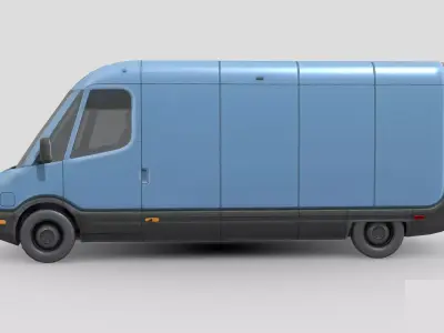 Low Poly Car - Amazon Electric Delivery Van Low-poly 3D model