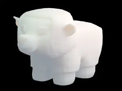 Minecraft-Inspired Stylized Sheep 3D print model