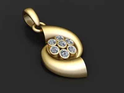  FLOWRAL CHAAND PENDANT 3d printable model pendant  3D print model