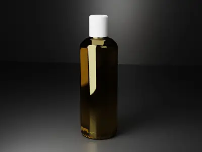  Clear  Glass Bottle Free 3D model