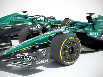 F1 AstonMartin AMR-25 2025 Low-poly 3D model