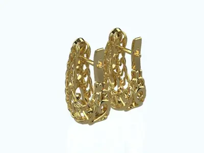  Beautiful Women Earrings 3D print model