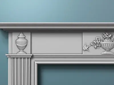 Georgian style fireplaces series No4 3D model