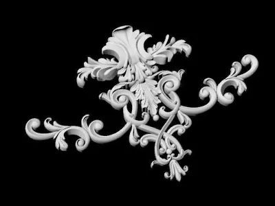 Central decor ornament for furniture 3D model 665