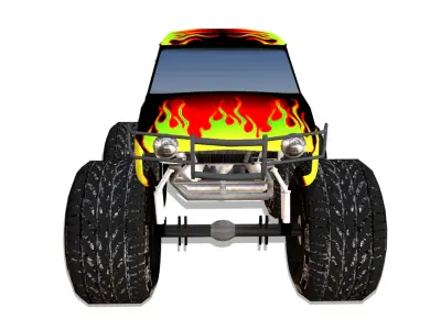 Fire Monster Truck 3D model