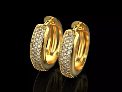 Hoop earring model 309 3D print model