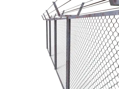 Low Poly Modular Fence 10 Low-poly 3D model