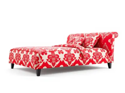 Elegant Chaise Lounge with Cushion Model Pack Low-poly 3D model
