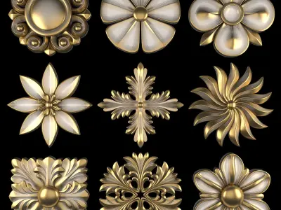 Ornament Element Pack 16 3D model