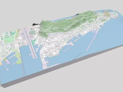  Gibraltar British Overseas Territory 3D model