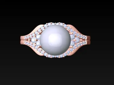 Pearl Ring - Womens Rings  - N720108 3D print model