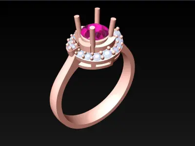 Diamond Ring - Womens Rings - N762857 3D print model