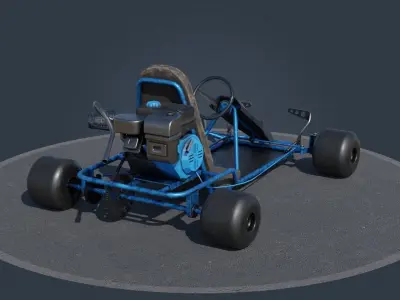 Gokart PBR low-poly Low-poly 3D model