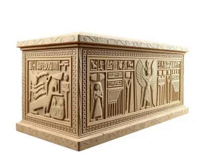 Ancient Egyptian Sarcophagus Model Pack Low-poly 3D model