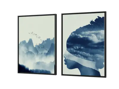 Abstract and geometric frames 1303 3D model