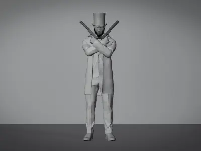 Hitman Game Ready Character Model  Low-poly 3D model