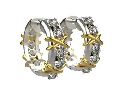 Tiffany earrings 3D print model