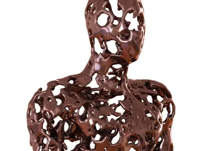 Men metal figurine 3D model