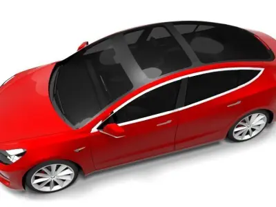 TESLA MODEL 3 Low-poly 3D model purchase