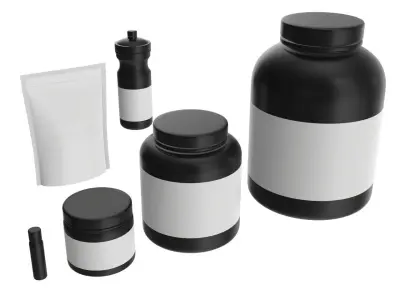 Nutrition Container pack for mockup