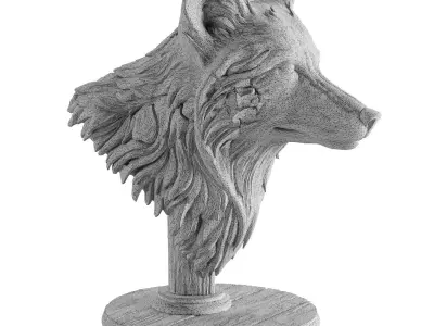 fox head statue 3D model