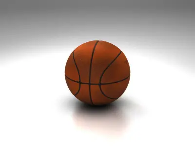 Orange basketball ball Low-poly 3D model