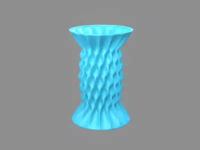 Vase porcelain blue 3D model