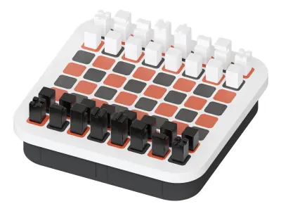 Delos Corian Chess Set 3D model