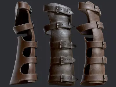 Hand Brace Leather Low-poly 3D model