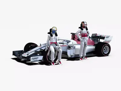Alfa Romeo Sauber C37 Low-poly 3D model
