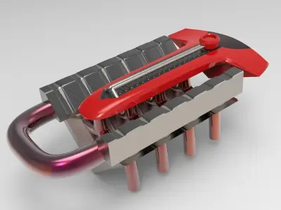 Engine V8 Simple model 3D model