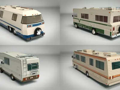 Low Poly Motorhome Pack