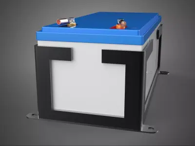 BATTERY ACCU ACCUMULATOR CASING MOUNTING FRAME HOLDER HOUSING DC 3D model