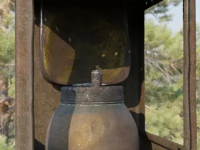 Antique Lantern Low-poly 3D model