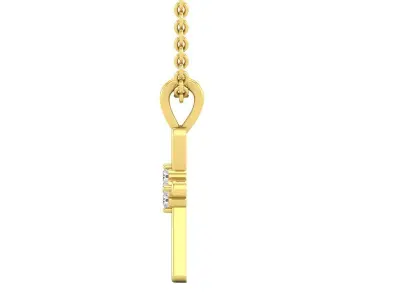 AV 683 Diamond Ladies Cross Pendant 3D print model
