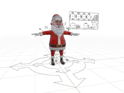 Santa Rigged 3D model