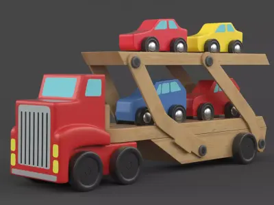 Wooden Toy 3D model buy