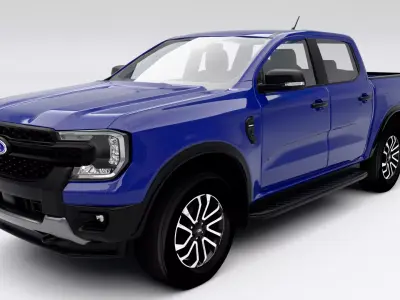 Ford Ranger Next-Gen 2023 Sport Low-poly 3D model