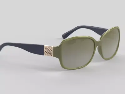 Square Rose Eyewear Glasses Low-poly 3D model