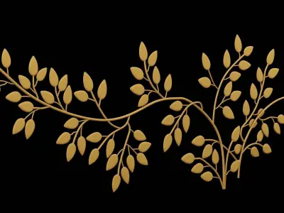 Leaves Geometrical Furniture Design  Low-poly 3D model