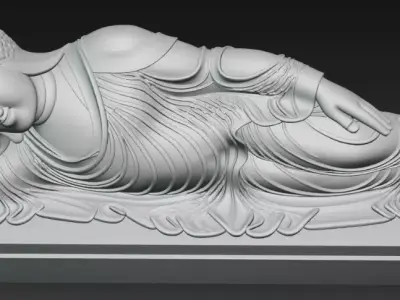 Sleeping Buddha Statue 3D Print 3D print model