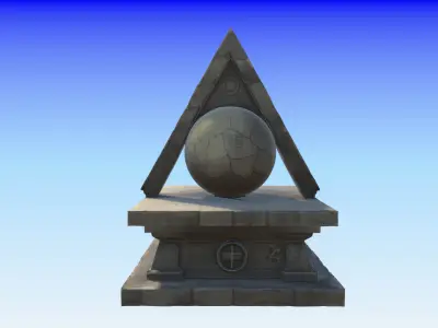 Ancient Rock Low-poly 3D model